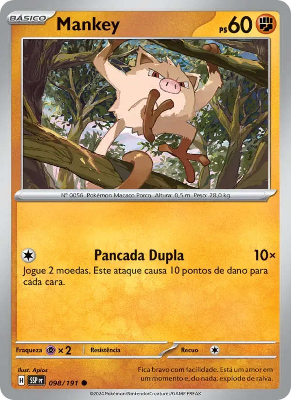Mankey 098/191 Fagulhas Impetuosas