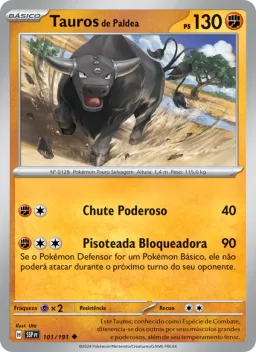 Tauros de Paldea 101 Fagulhas Impetuosas