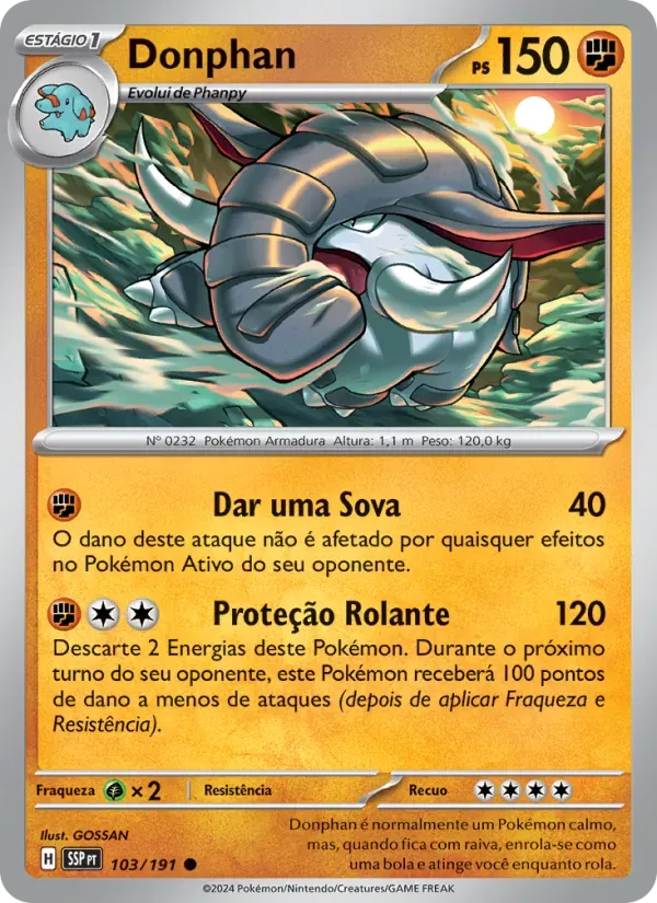 Donphan 103/191 Fagulhas Impetuosas