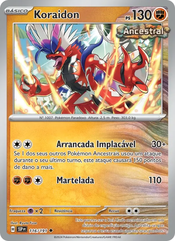 Koraidon 116/191 Fagulhas Impetuosas