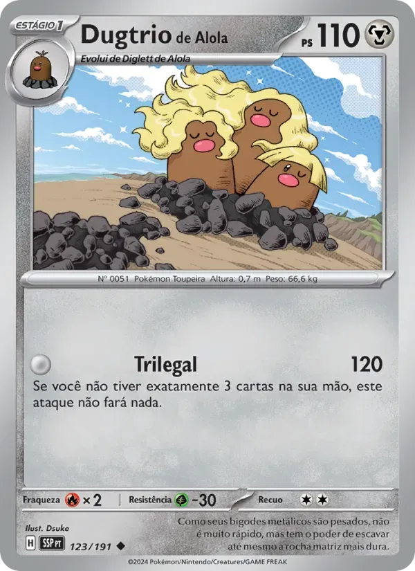 Dugtrio de Alola 123/191 Fagulhas Impetuosas
