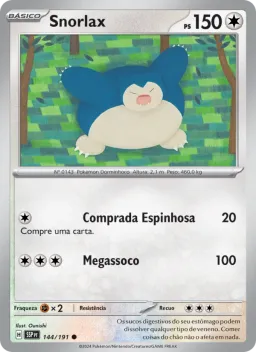 Snorlax 144 Fagulhas Impetuosas