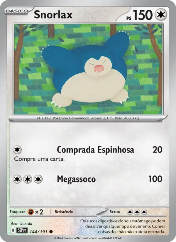 Snorlax 144/191 Fagulhas Impetuosas