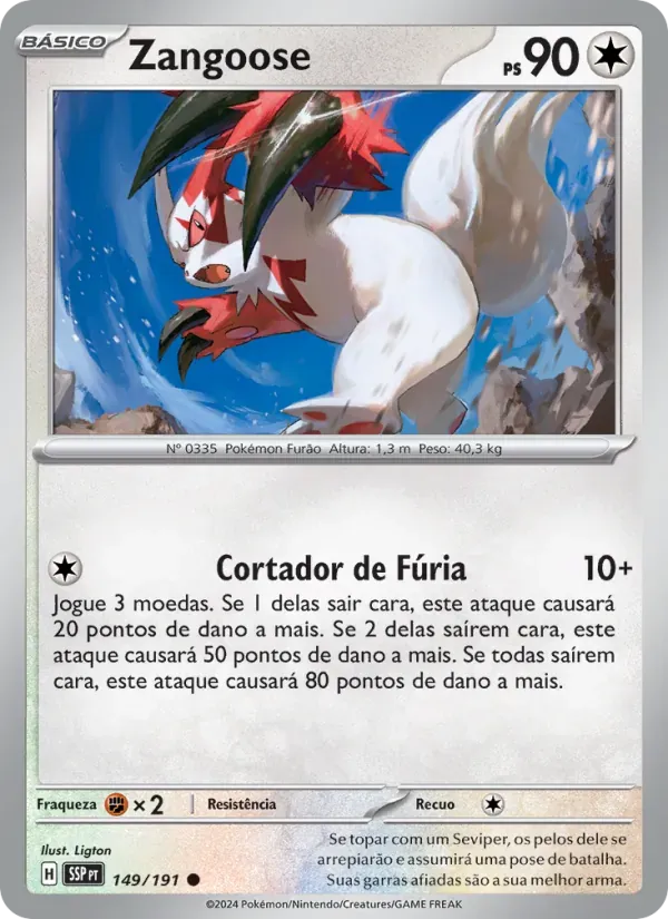 Zangoose 149/191 Fagulhas Impetuosas