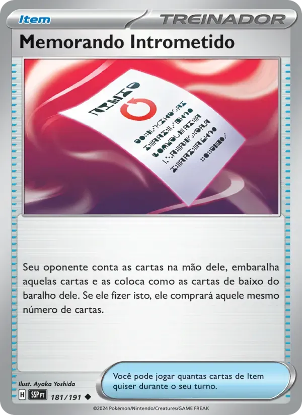 Memorando Intrometido 181/191 Fagulhas Impetuosas