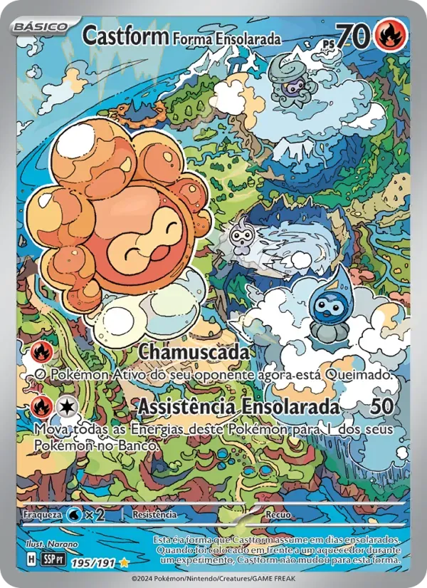 Castform Forma Ensolarada 195/191 Fagulhas Impetuosas