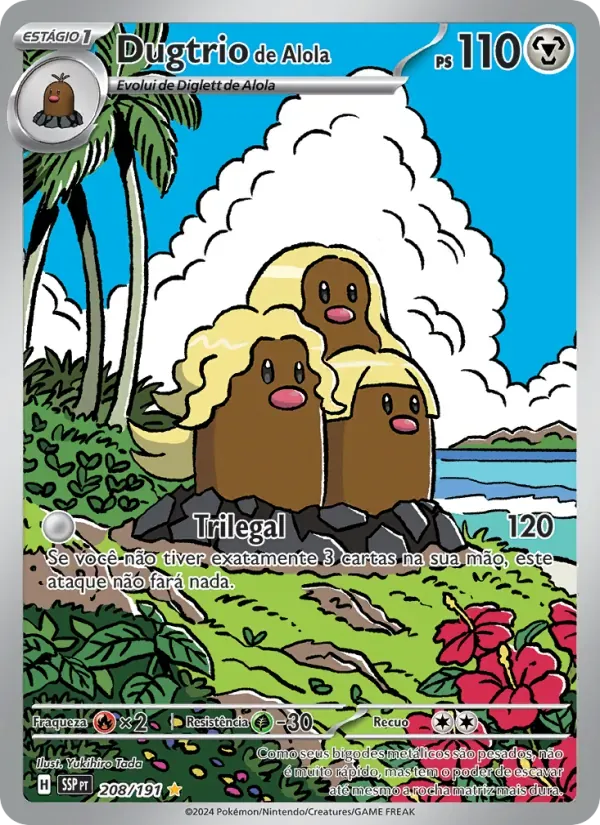 Dugtrio de Alola 208/191 Fagulhas Impetuosas