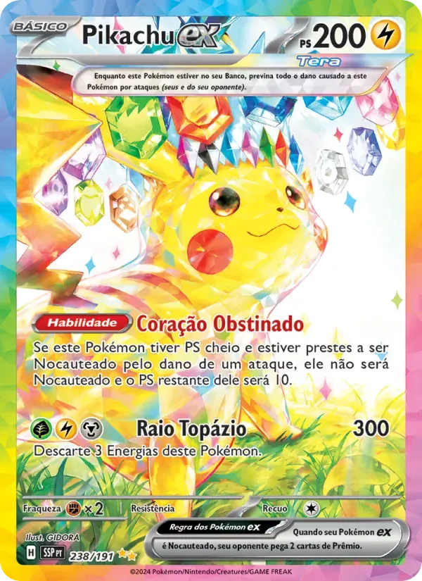 Pikachu ex 238/191 Fagulhas Impetuosas