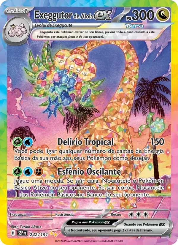 Exeggutor de Alola ex 242/191 Fagulhas Impetuosas