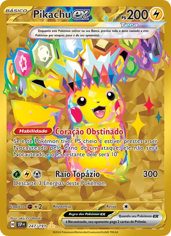 Pikachu ex 247/191 Fagulhas Impetuosas