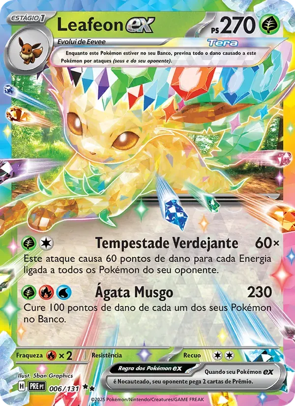 Leafeon ex 006/131 Evoluções Prismáticas