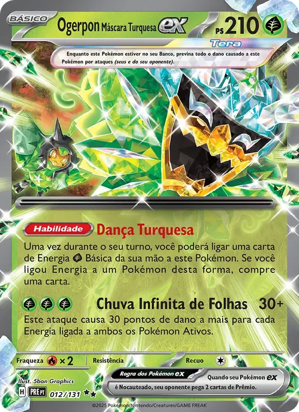 Ogerpon Máscara Turquesa ex 012/131 Evoluções Prismáticas