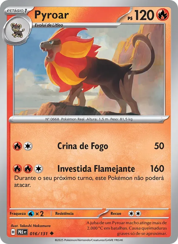 Pyroar 016/131 Evoluções Prismáticas