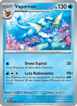 Vaporeon 022 Evoluções Prismáticas