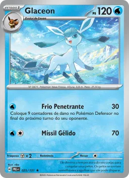Glaceon 025 Evoluções Prismáticas