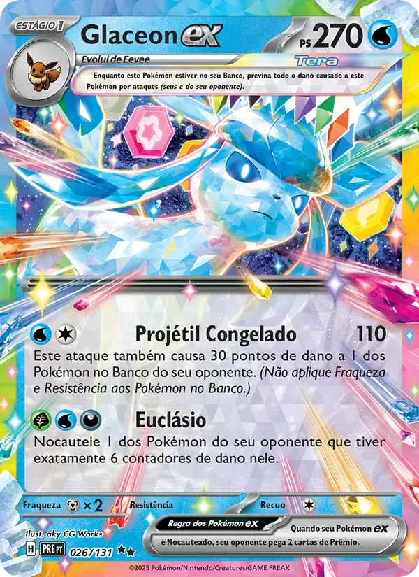 Glaceon ex 026/131 Evoluções Prismáticas