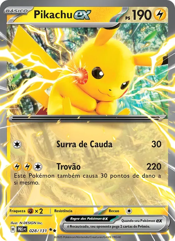 Pikachu ex 028/131 Evoluções Prismáticas