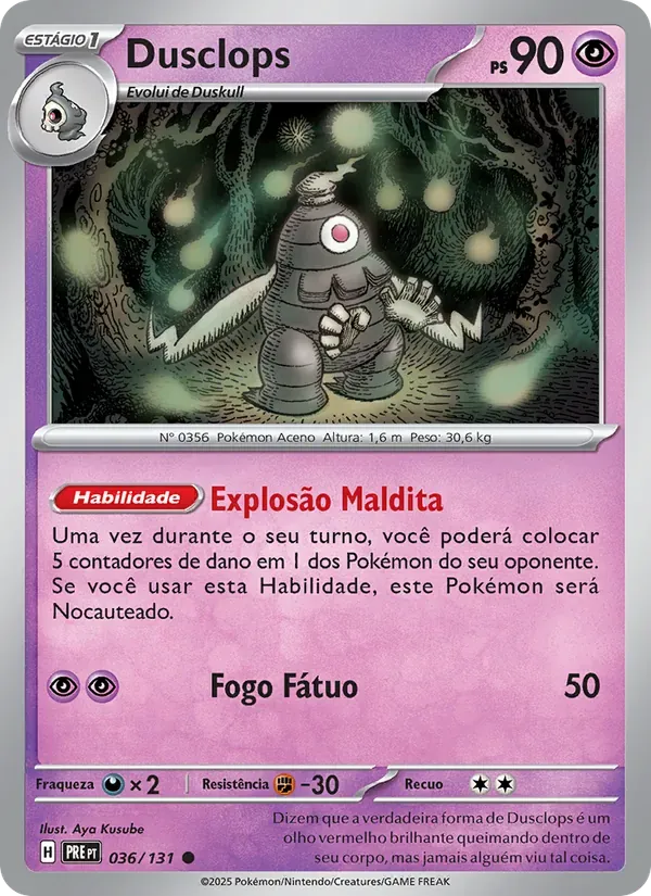Dusclops 036/131 Evoluções Prismáticas