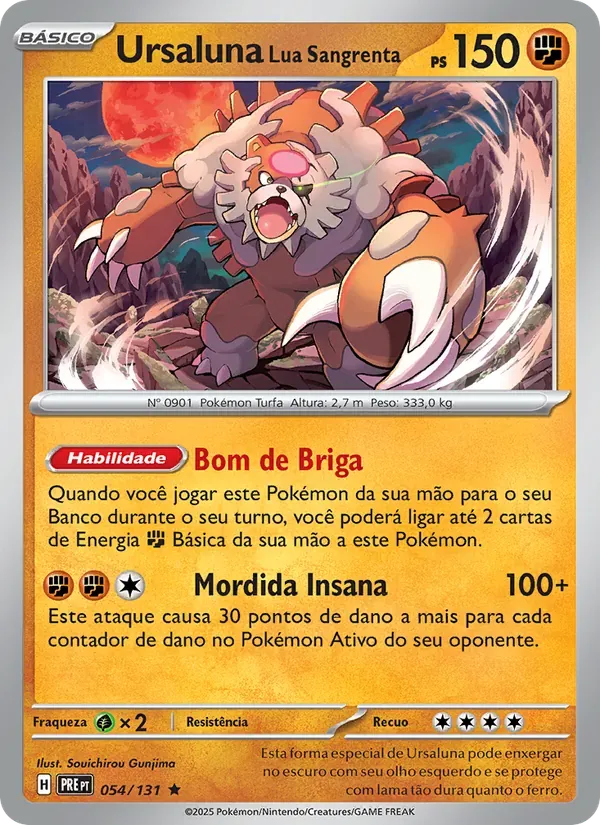 Ursaluna Lua Sangrenta 054/131 Evoluções Prismáticas