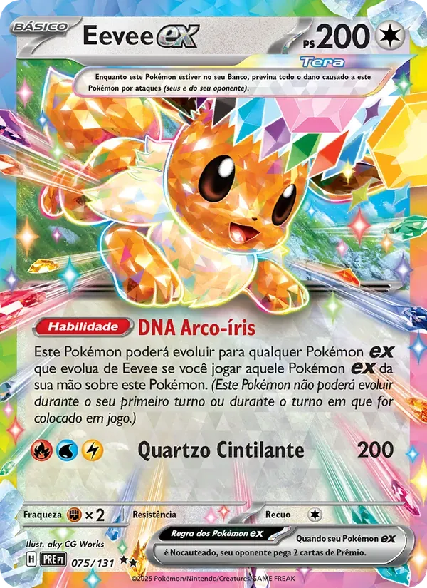 Eevee ex 075/131 Evoluções Prismáticas