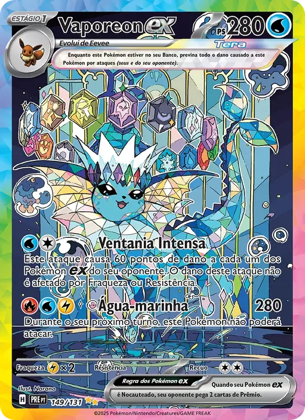 Vaporeon ex 149/131 Evoluções Prismáticas