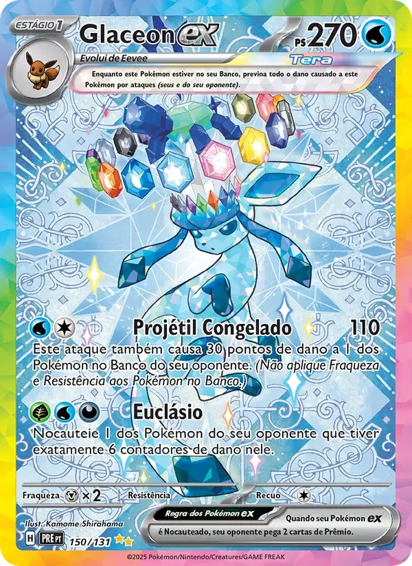 Glaceon ex 150/131 Evoluções Prismáticas