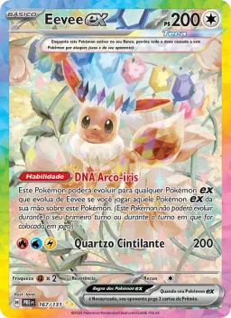Eevee ex 167 Evoluções Prismáticas