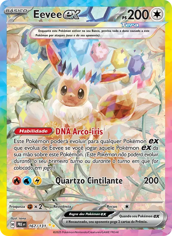 Eevee ex 167/131 Evoluções Prismáticas