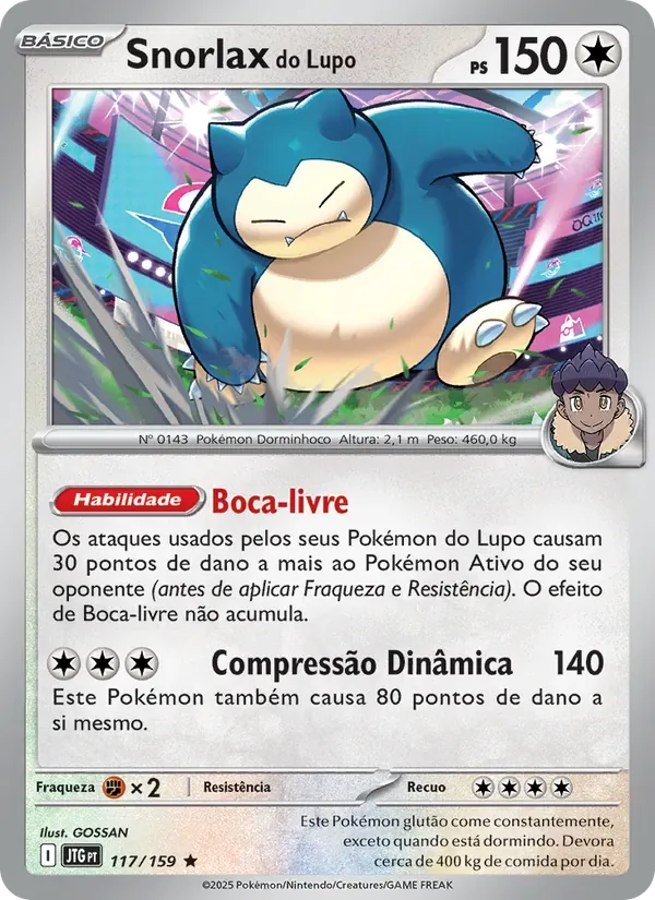 Snorlax do Lupo 117/159 Amigos de Jornada