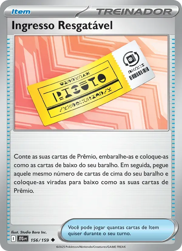 Ingresso Resgatável 156/159 Amigos de Jornada