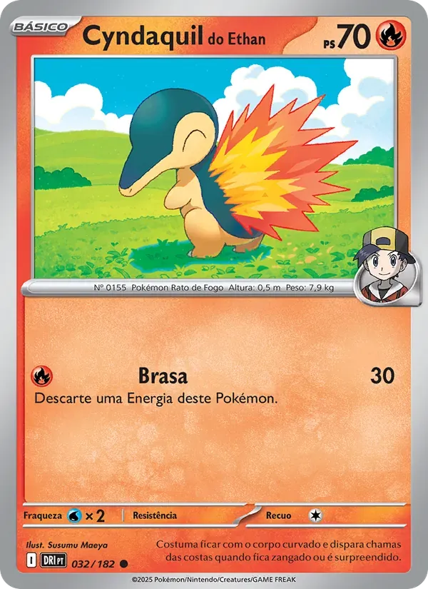 Cyndaquil do Ethan 032/182 Rivais Predestinados