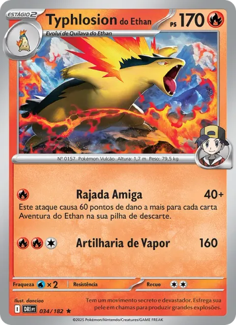 Typhlosion do Ethan 034/182