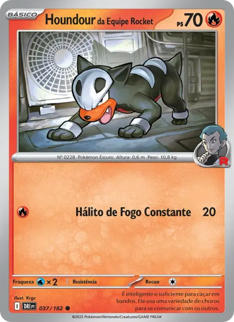 Houndour da Equipe Rocket 037/182