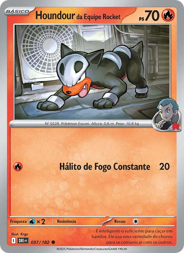 Houndour da Equipe Rocket 037/182 Rivais Predestinados