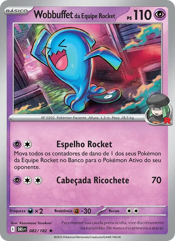 Wobbuffet da Equipe Rocket 082/182 Rivais Predestinados