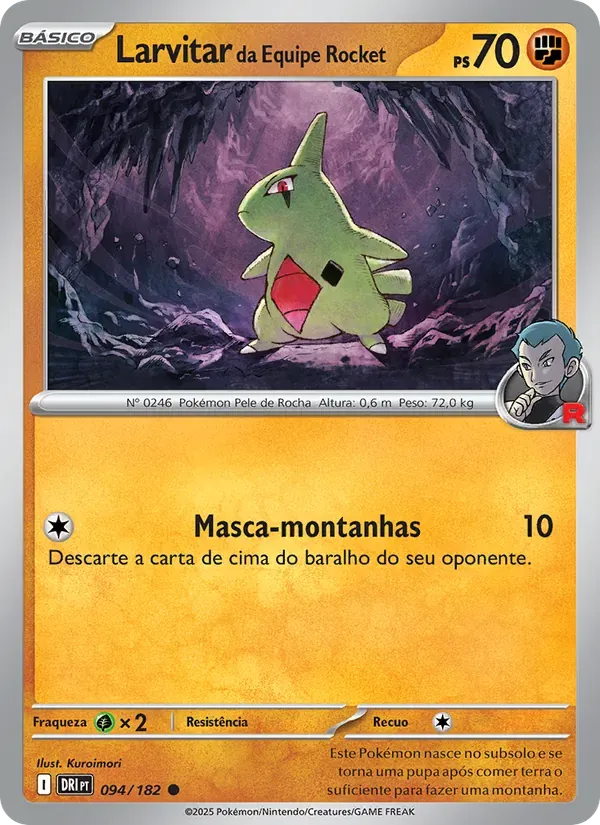 Larvitar da Equipe Rocket 094/182 Rivais Predestinados
