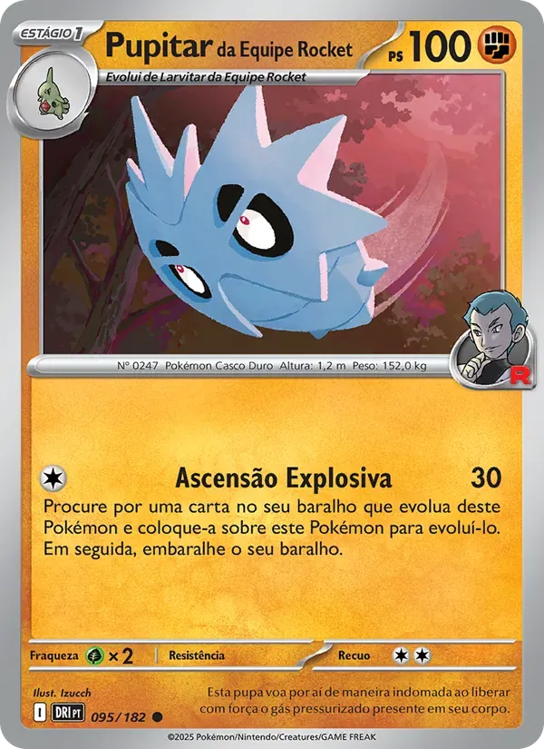 Pupitar da Equipe Rocket 095/182 Rivais Predestinados