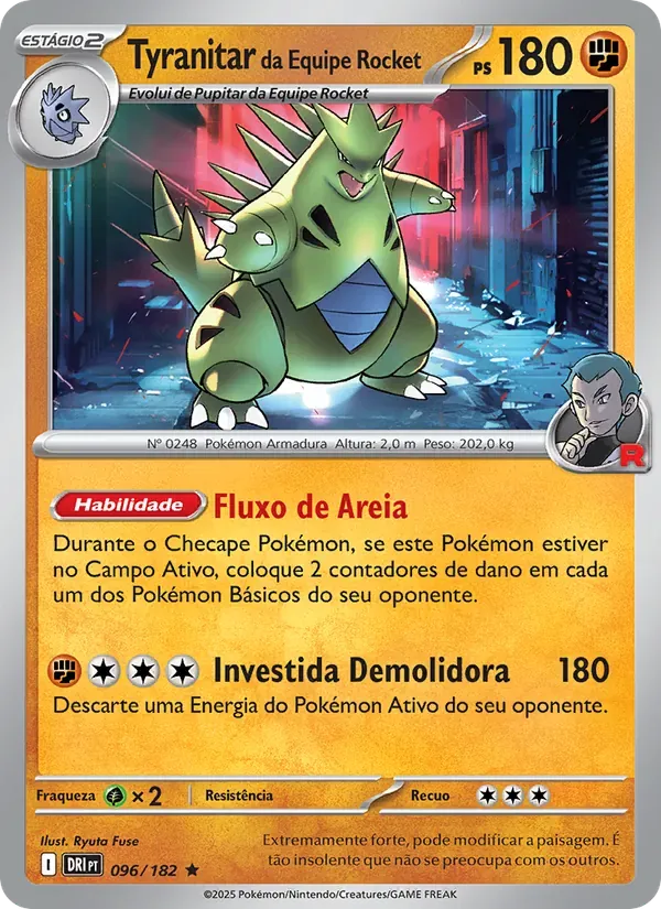 Tyranitar da Equipe Rocket 096/182 Rivais Predestinados