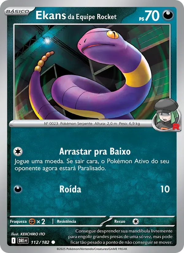 Ekans da Equipe Rocket 112/182 Rivais Predestinados