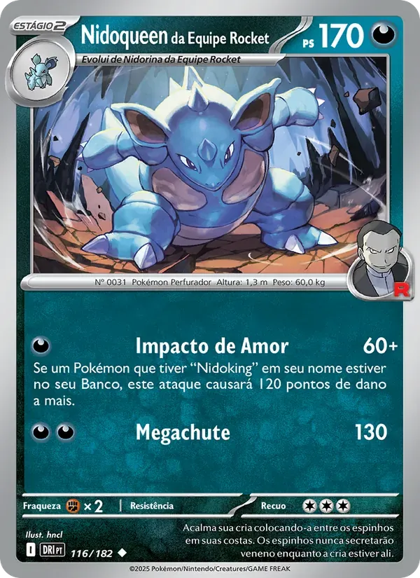 Nidoqueen da Equipe Rocket 116/182 Rivais Predestinados