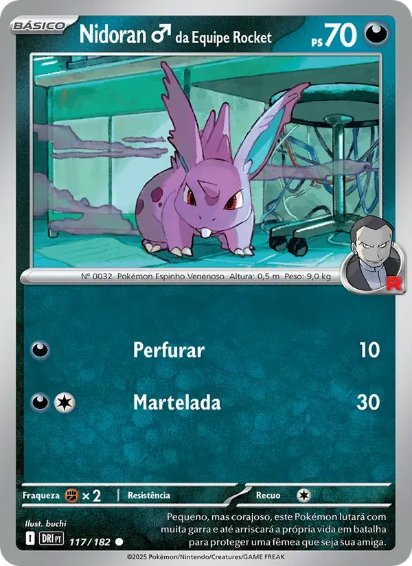 Nidoran♂ da Equipe Rocket 117/182 Rivais Predestinados