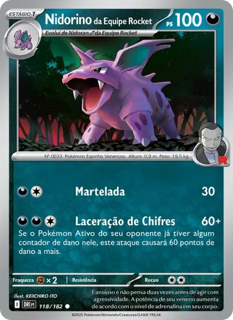 Nidorino da Equipe Rocket 118/182