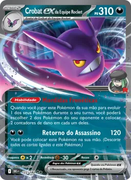 Crobat ex da Equipe Rocket 122 Rivais Predestinados