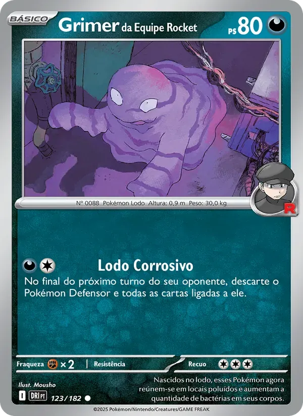 Grimer da Equipe Rocket 123/182 Rivais Predestinados