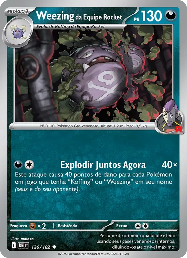 Weezing da Equipe Rocket 126/182 Rivais Predestinados