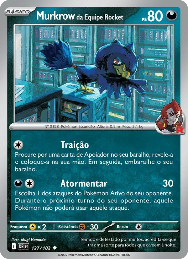 Murkrow da Equipe Rocket 127/182 Rivais Predestinados