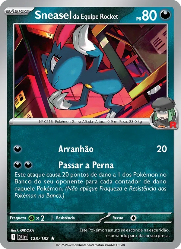 Sneasel da Equipe Rocket 128/182 Rivais Predestinados