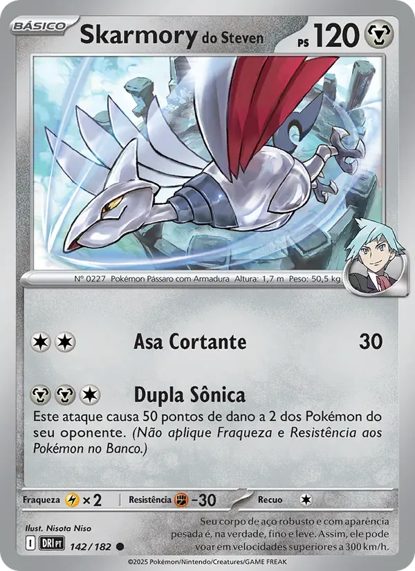 Skarmory do Steven 142/182 Rivais Predestinados