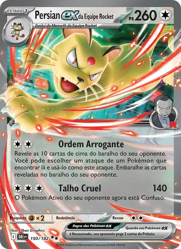 Persian ex da Equipe Rocket 150/182 Rivais Predestinados