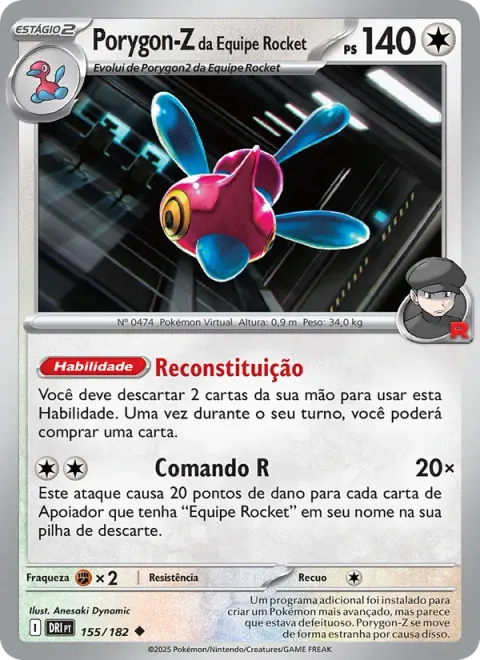 Porygon-Z da Equipe Rocket 155/182